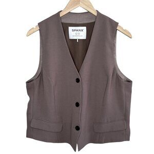 Spanx Womens Sleeveless Care Free Crepe Gray Smoke Vest XL 20905r